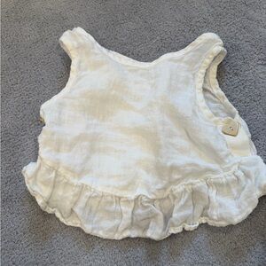Zara White Girls Linen top